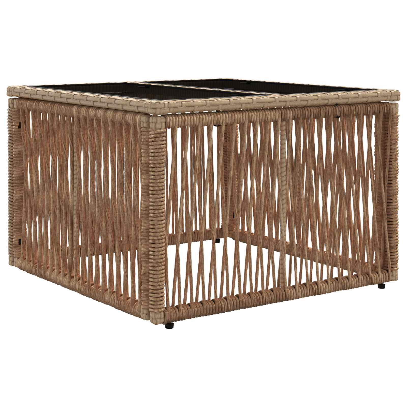 Tuinbankenset 11 pcs Beige poly rattan