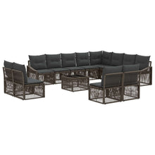 Tuinbankenset 13 pcs Grijs poly rattan