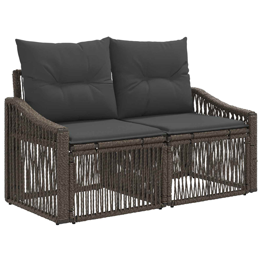 Tuinbankenset 13 pcs Grijs poly rattan