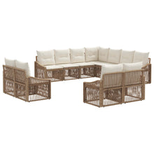 Tuinbankenset 11 pcs Beige poly rattan