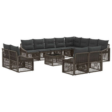 Tuinbankenset 13 pcs Grijs poly rattan