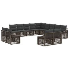 Tuinbankenset 13 pcs Grijs poly rattan