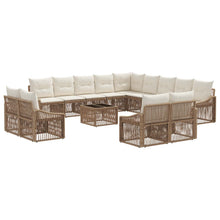 Tuinbankenset 14 pcs Beige poly rattan