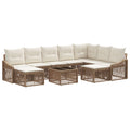 Tuinbankenset 10 pcs Beige poly rattan