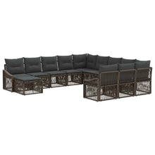 Tuinbankenset 12 pcs Grijs poly rattan