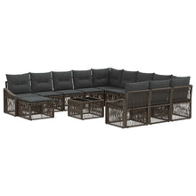 Tuinbankenset 13 pcs Grijs poly rattan