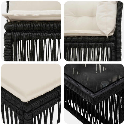 Tuinbankenset 13 pcs poly rattan