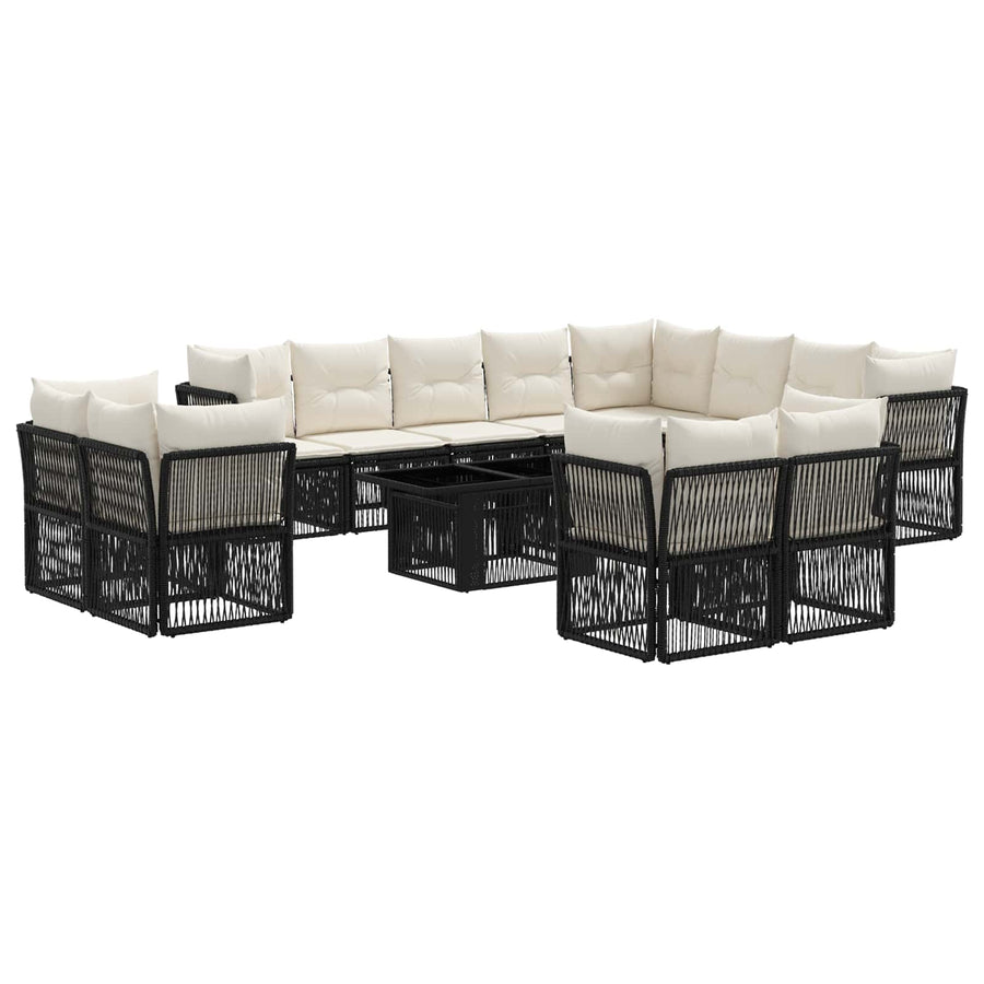 Tuinbankenset 13 pcs poly rattan