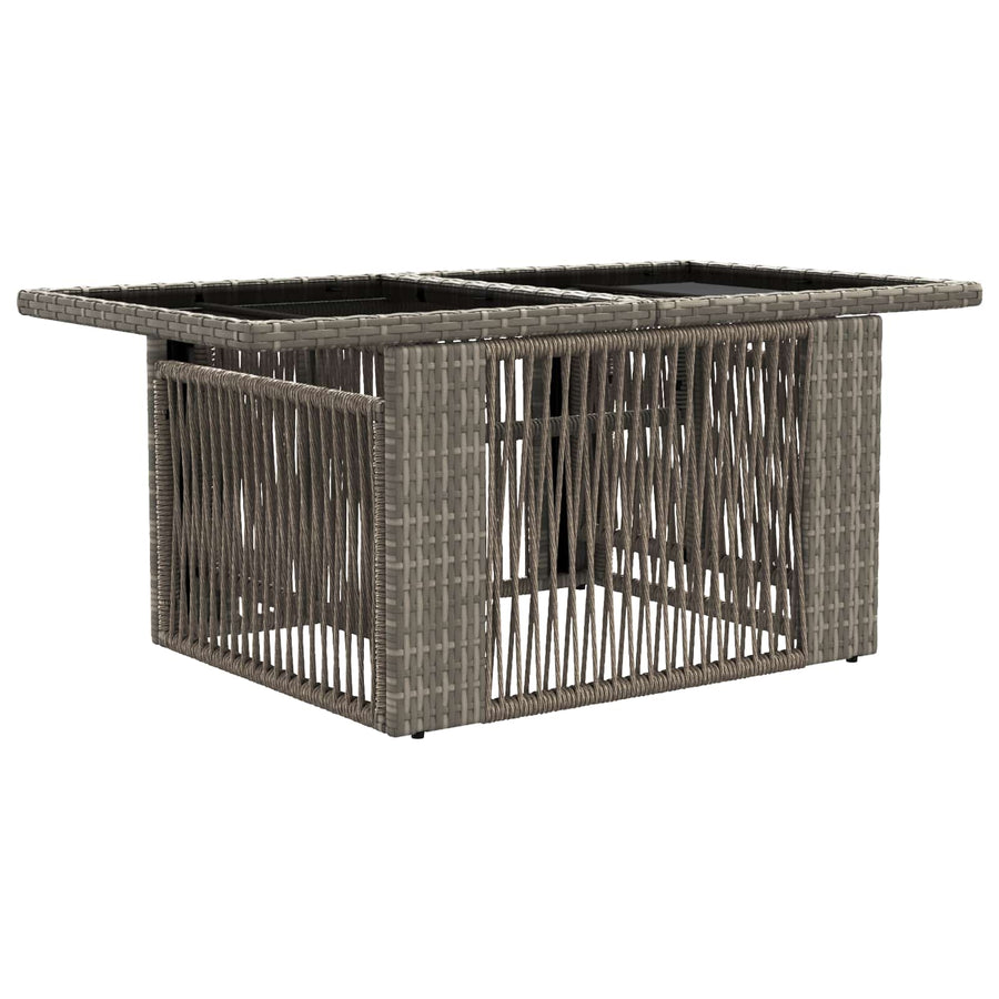Tuinbankenset 13 pcs Grijs poly rattan