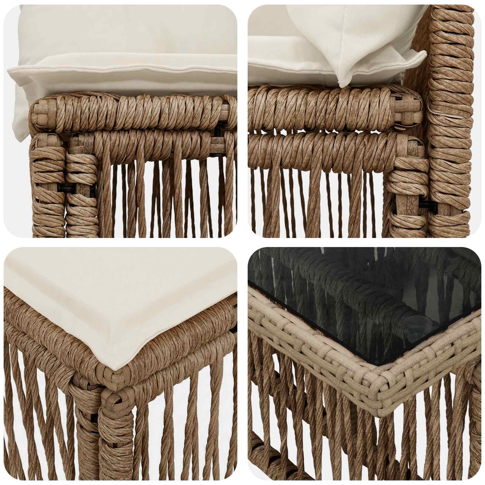 Tuinbankenset 13 pcs poly rattan