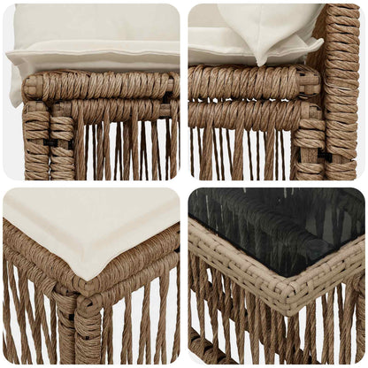 Tuinbankenset 13 pcs poly rattan