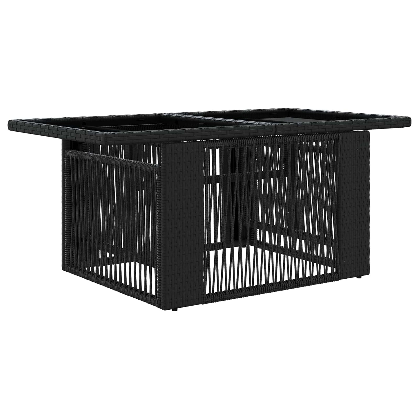 Tuinbankenset 7 st 6-Aantal zitplaatsen Zwart en Cream Wit