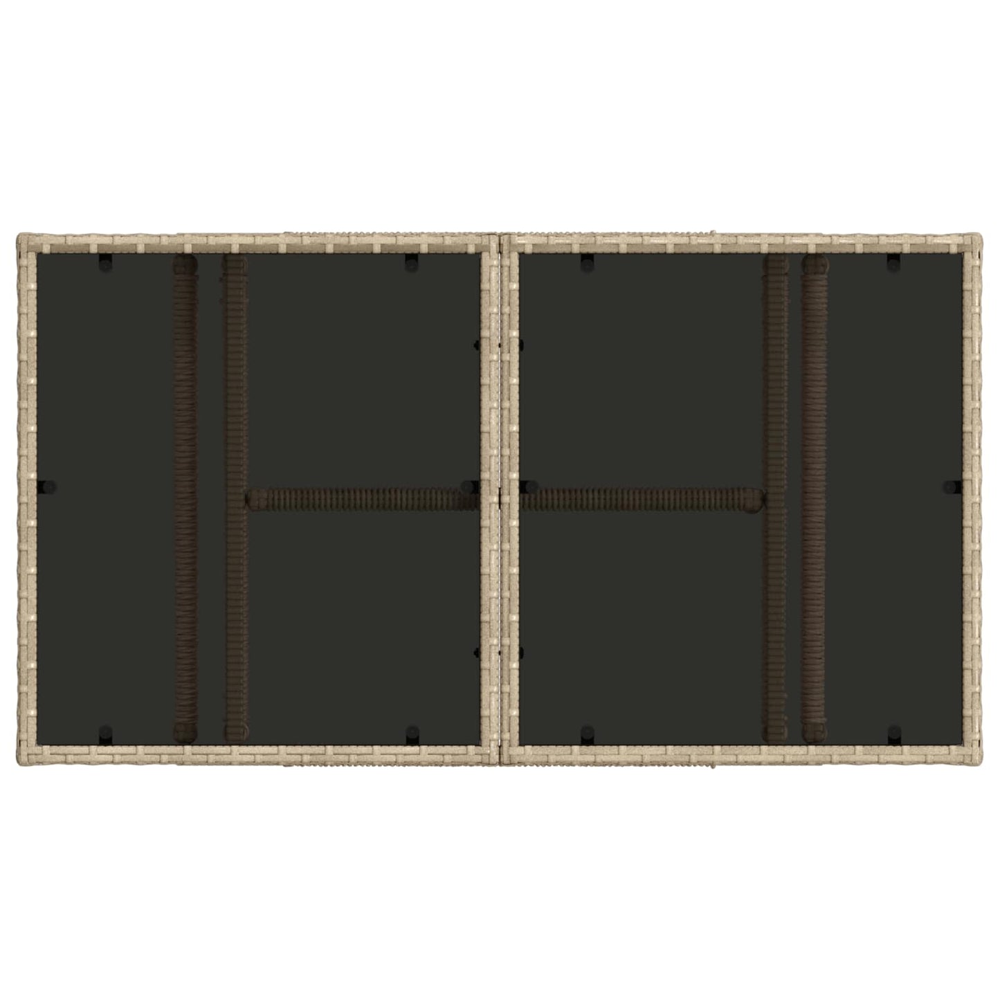 Tuinbankenset 7 st 6-Aantal zitplaatsen Beige en Crème Wit