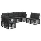 Loungeset 8-delig poly rattan zwart