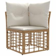 Buiten bankenset 5 pcs Natuurlijk en Crème Wit Polyester