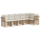 Poly rattan garden bench set