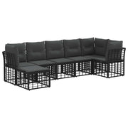 Tuinset poly rattan 4 personen zwart