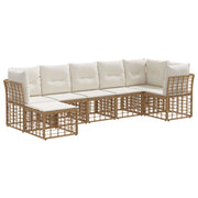 Tuinset poly rattan 4 personen naturel
