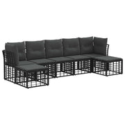Tuinbankenset 4 personen zwart polyester
