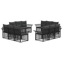 Buiten bankenset 12 pcs Zwart en Donkergrijs Polyester