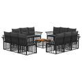 Buiten bankenset 13 pcs Zwart en Donkergrijs Polyester