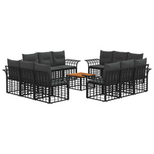 Buiten bankenset 13 pcs Zwart en Donkergrijs Polyester