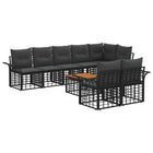 Tuinset poly rattan zwart 4-delig