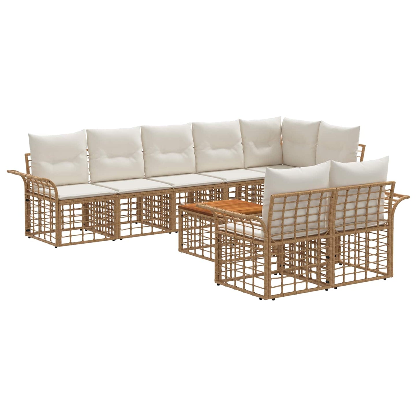 Buiten bankenset met kussen 4 pcs Polyester