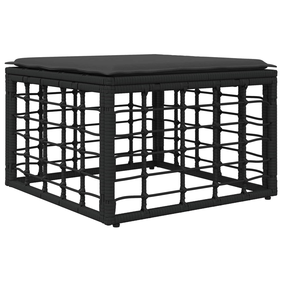 Buiten bankenset 9 pcs Zwart en Donkergrijs Polyester