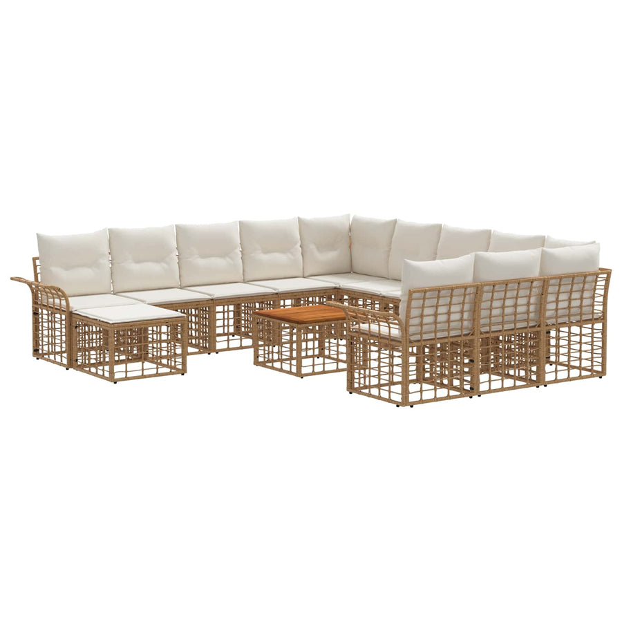 Tuinbankenset 6 pcs poly rattan