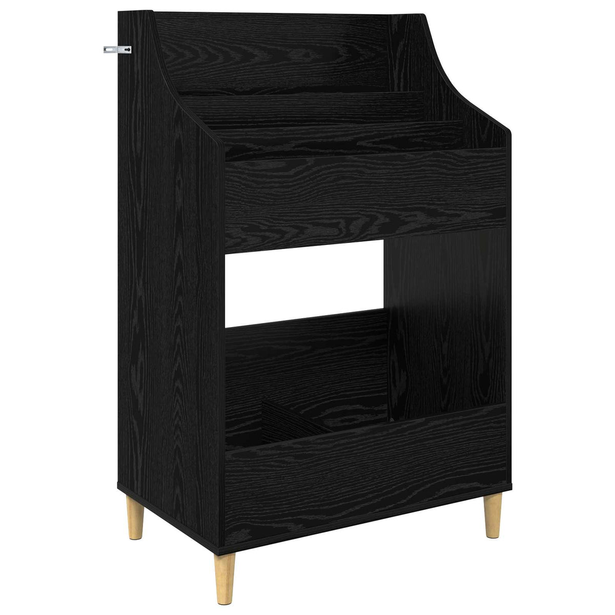 Media Planken Set 3 st Zwart eiken 212 x 46 x 112 cm
