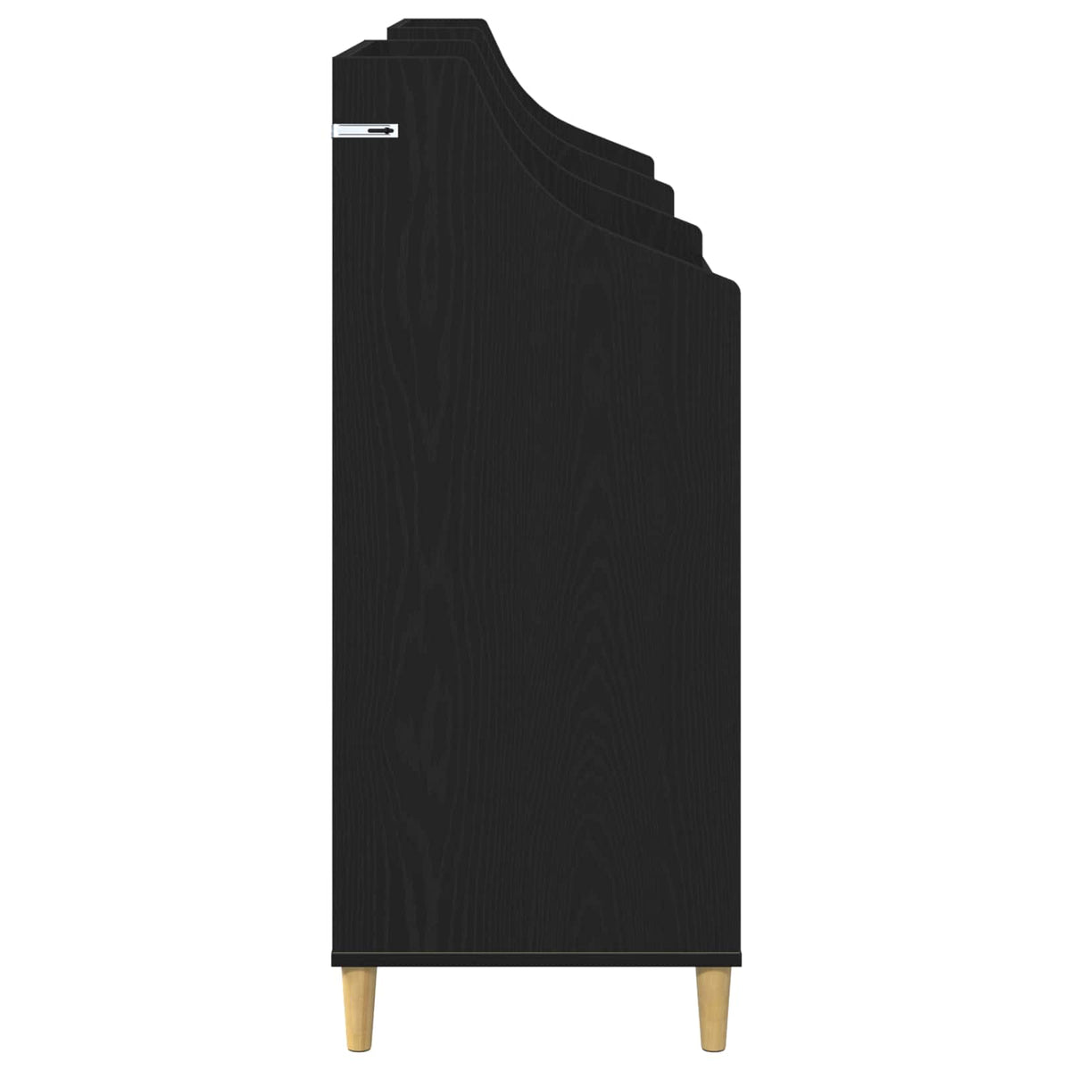 Media Planken Set 3 st Zwart eiken 212 x 46 x 112 cm