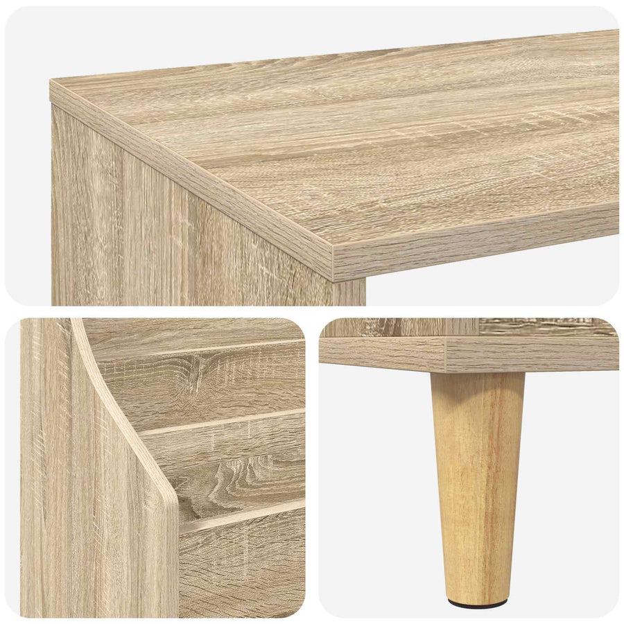 Media Planken Set 3 st Sonoma Eiken 212 x 46 x 112 cm