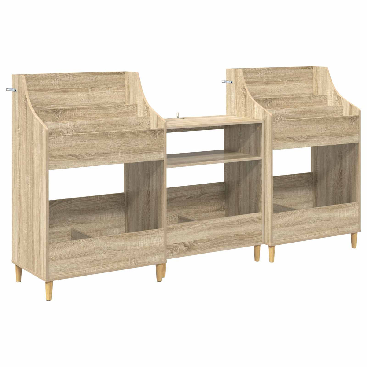 Media Planken Set 3 st Sonoma Eiken 212 x 46 x 112 cm