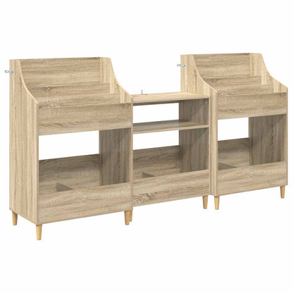 Media Planken Set 3 st Sonoma Eiken 212 x 46 x 112 cm