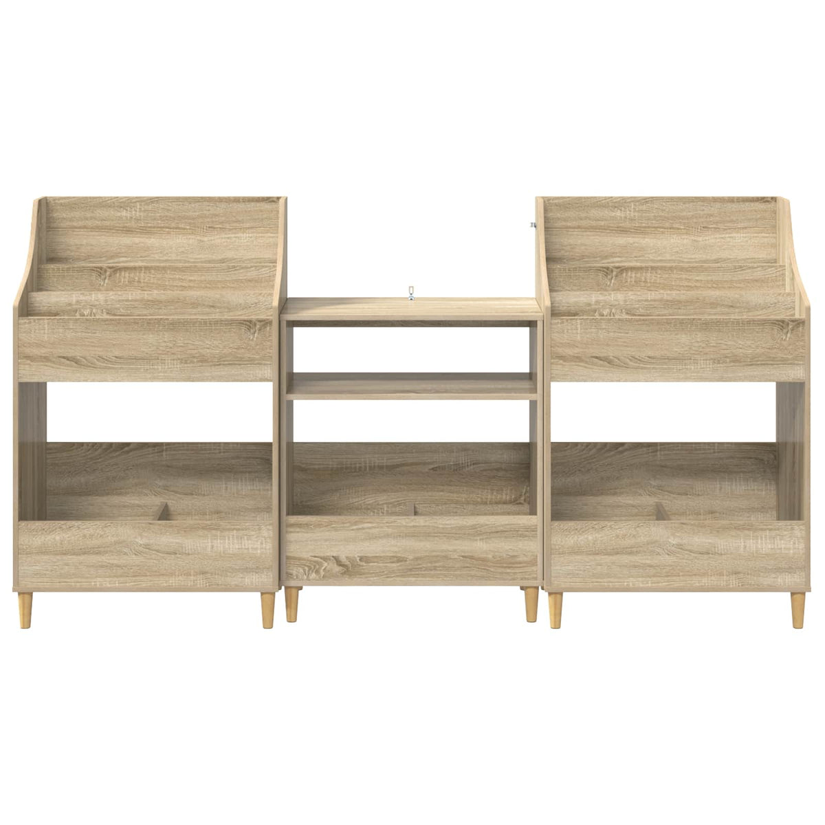 Media Planken Set 3 st Sonoma Eiken 212 x 46 x 112 cm