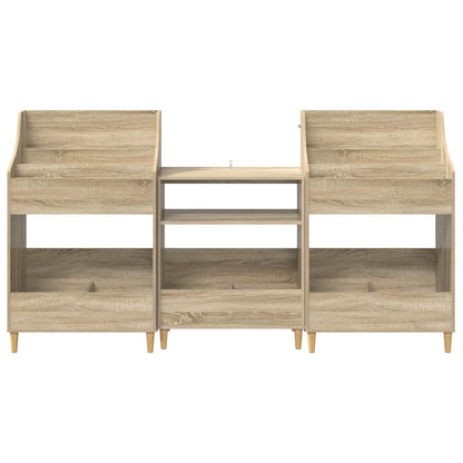 Media Planken Set 3 st Sonoma Eiken 212 x 46 x 112 cm