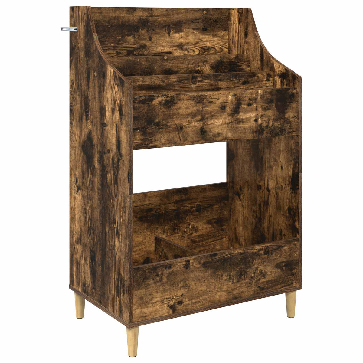 Media Planken Set 3 st Gerookt eiken 212 x 46 x 112 cm