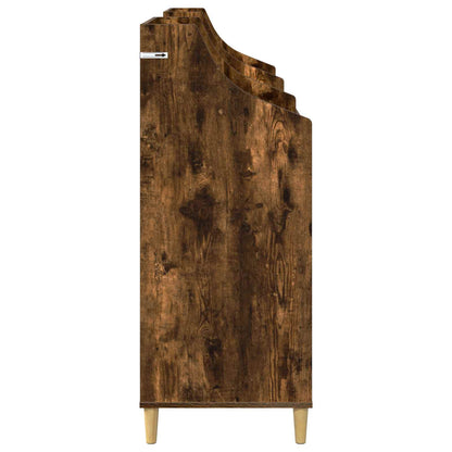 Media Planken Set 3 st Gerookt eiken 212 x 46 x 112 cm