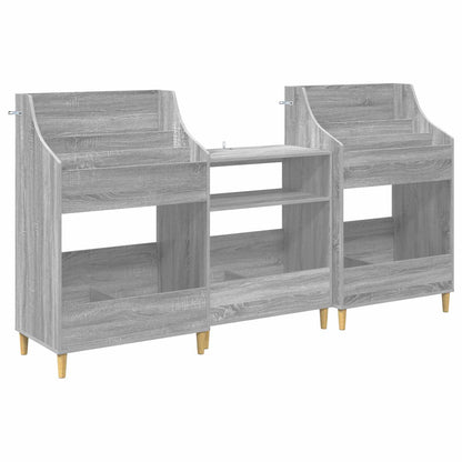 Media Planken Set 3 st Grijs Sonoma 212 x 46 x 112 cm