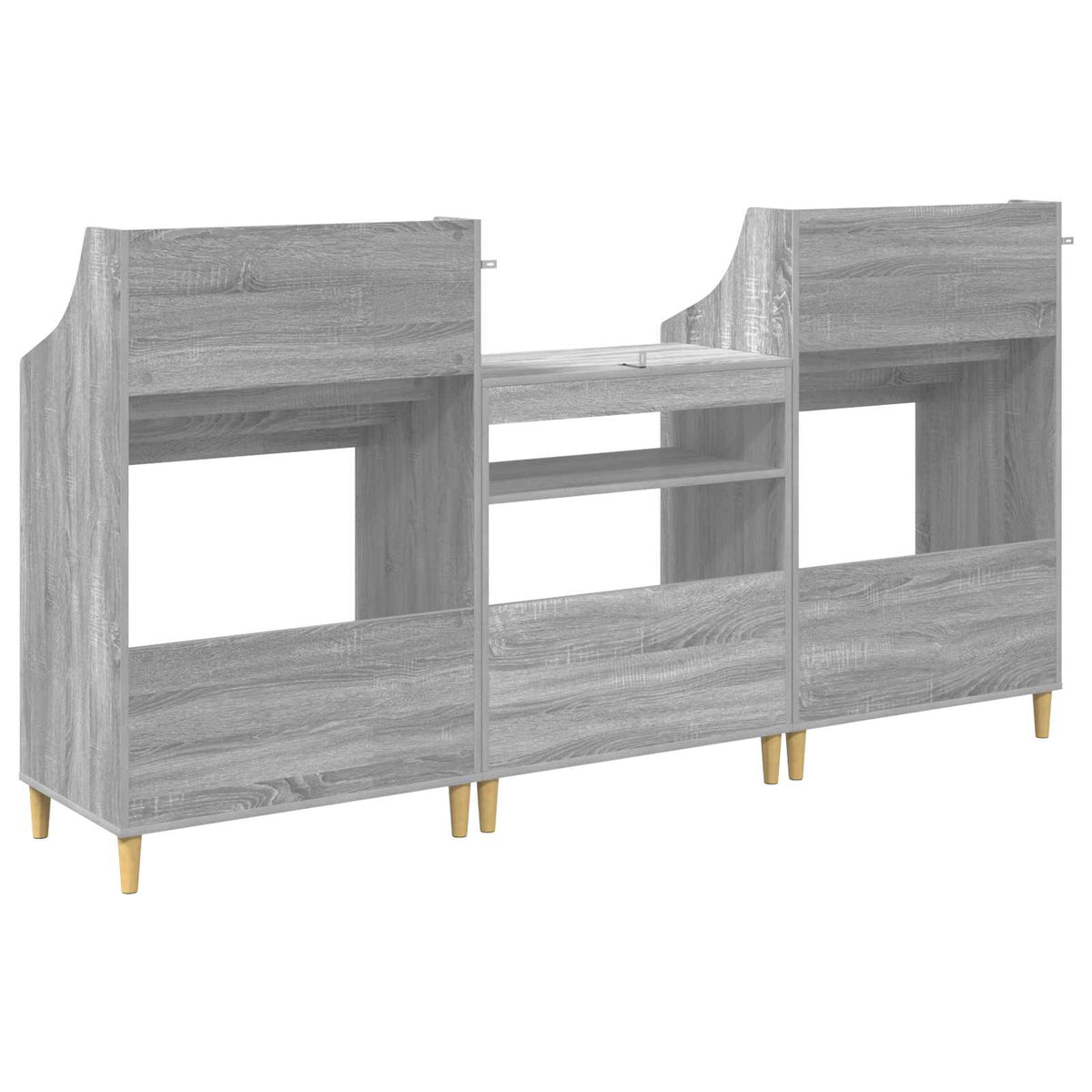 Media Planken Set 3 st Grijs Sonoma 212 x 46 x 112 cm
