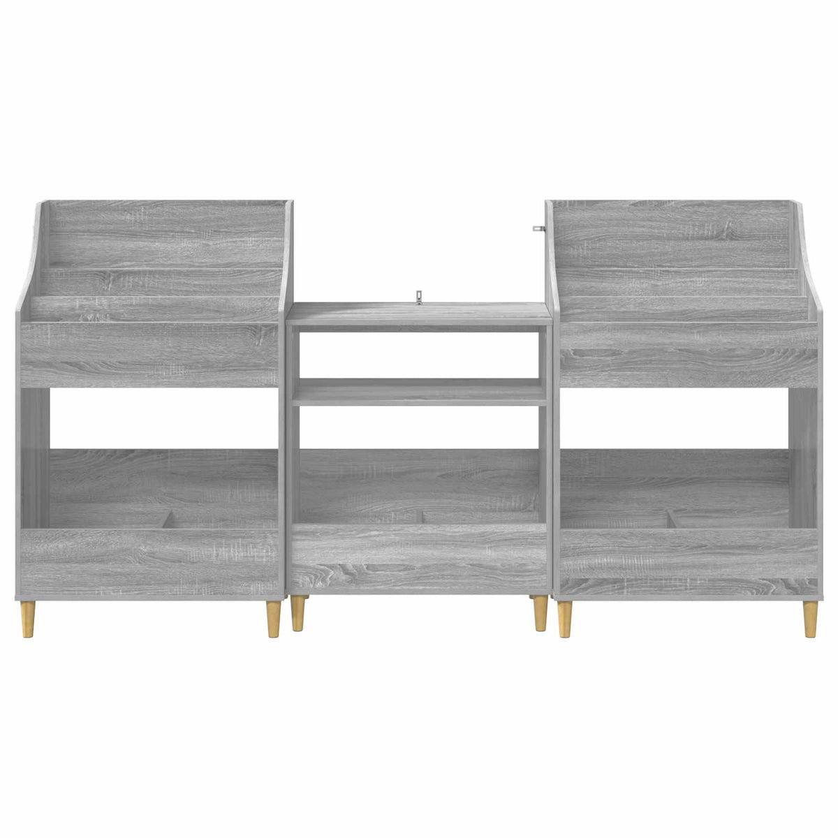 Media Planken Set 3 st Grijs Sonoma 212 x 46 x 112 cm
