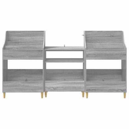 Media Planken Set 3 st Grijs Sonoma 212 x 46 x 112 cm