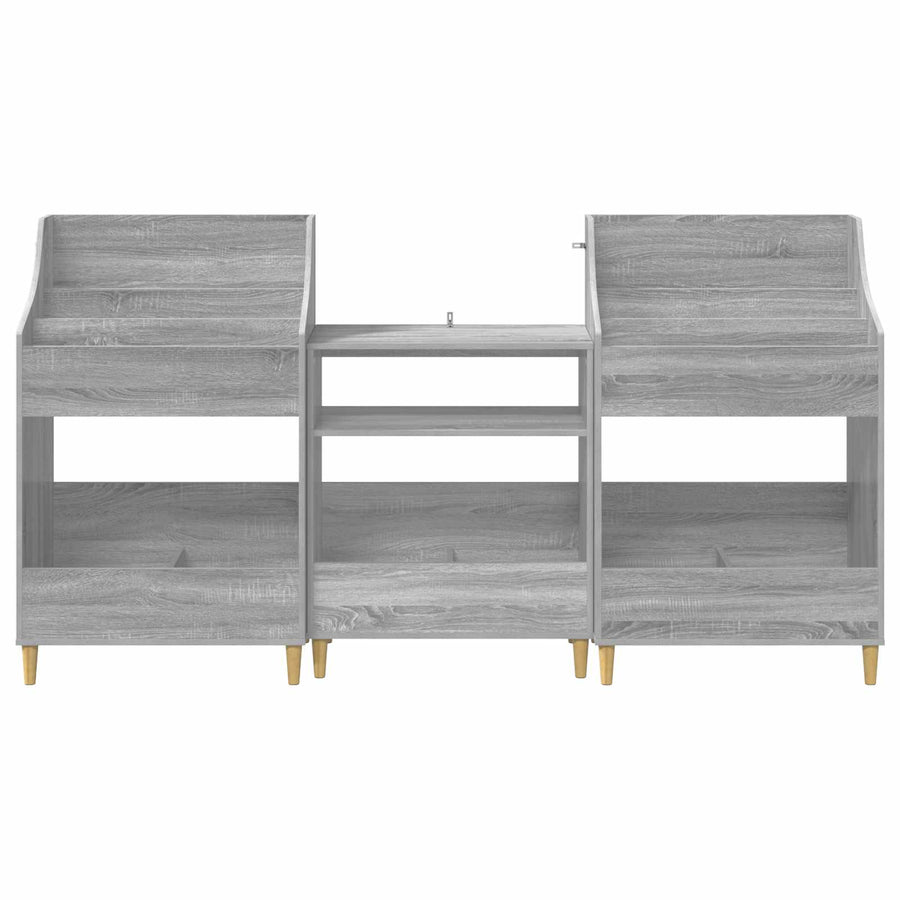 Media Planken Set 3 st Grijs Sonoma 212 x 46 x 112 cm