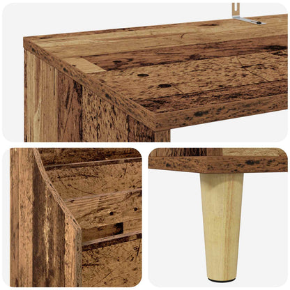 Media Planken Set 3 st Oud hout 212 x 46 x 112 cm Bewerkt hout