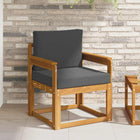 Solid Acacia Wood and Polyester Garden Bench Natural