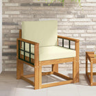 Modulaire tuinbank massief acaciahout polyester bruin