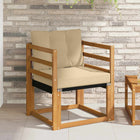 Garden Bench Solid Acacia Wood and Textilene Natural
