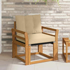 Garden Bench Solid Acacia Wood and Textilene Natural