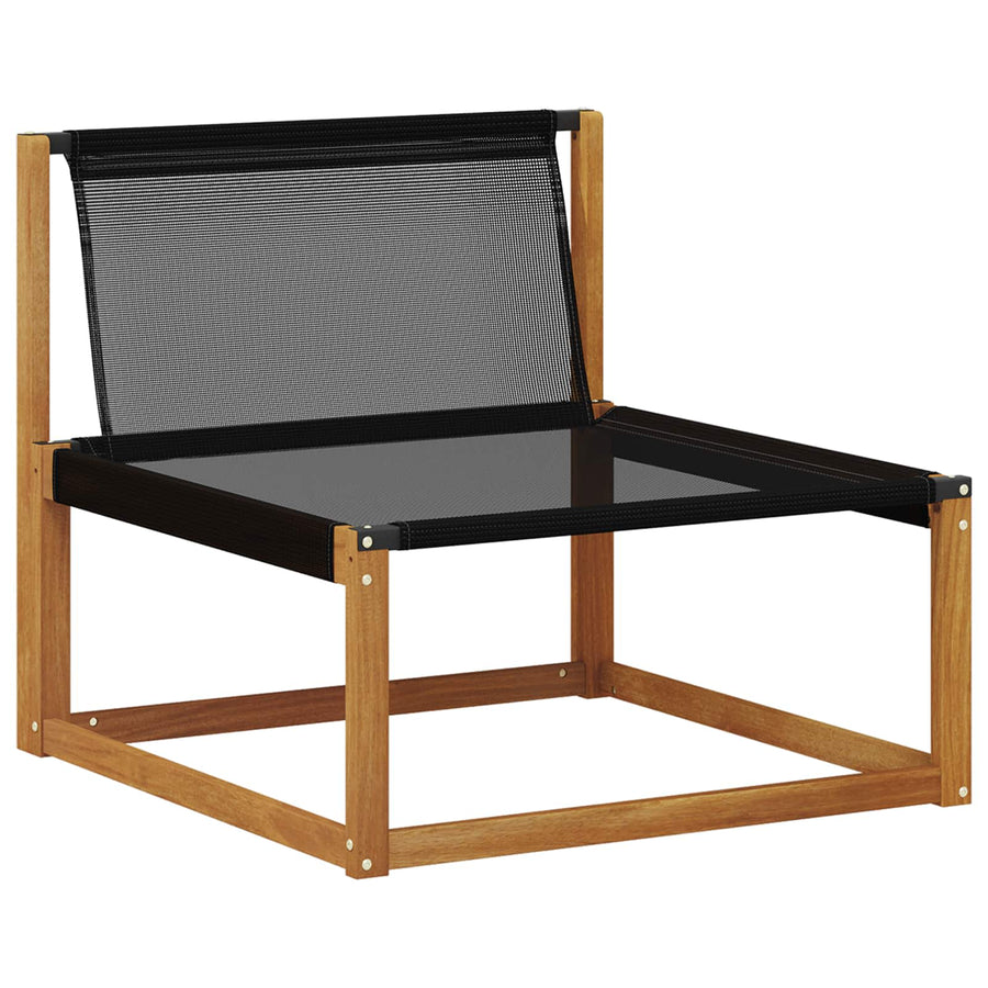 Buiten bankenset Massief Acaciahout en Textilene Naturel